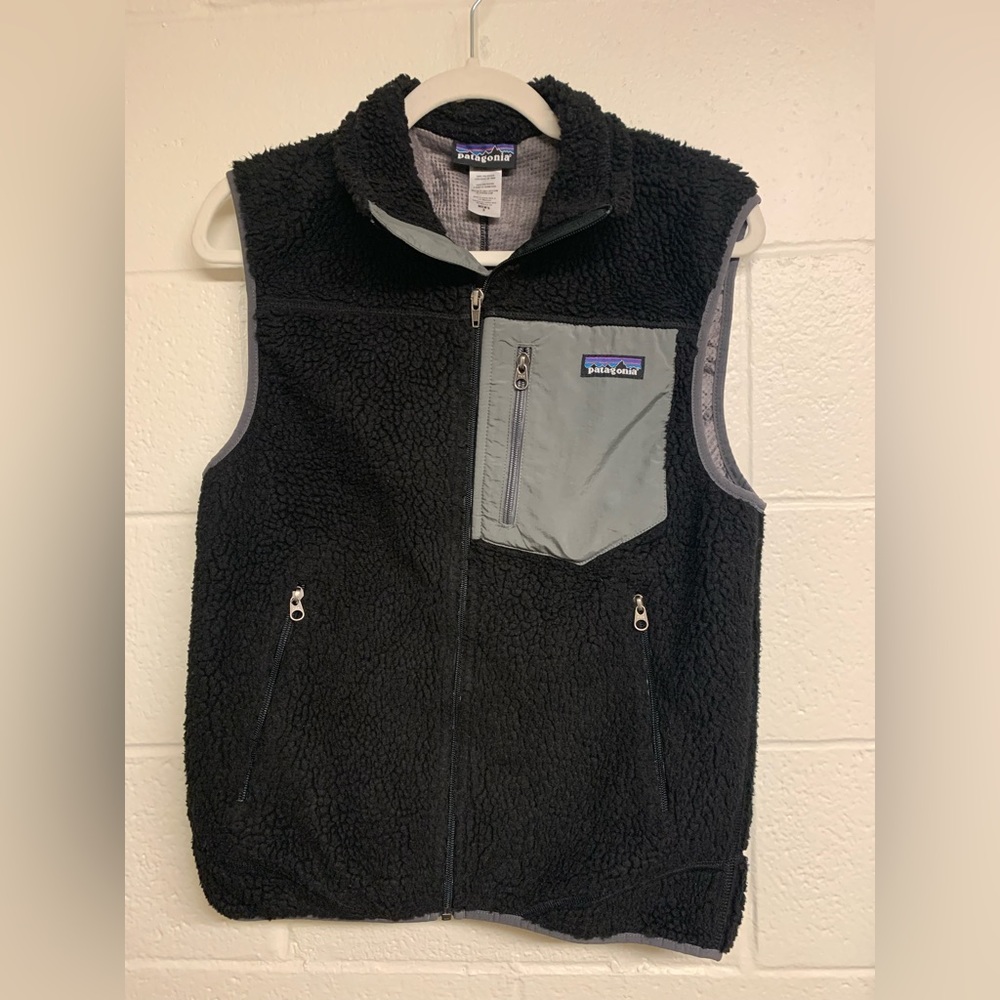 Patagonia Retro X Sherpa Mens Vest Small Black